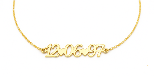 złota celebrytka naszyjnik data próba 585